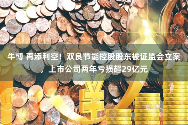 牛博 再添利空！双良节能控股股东被证监会立案，上市公司两年亏损超29亿元