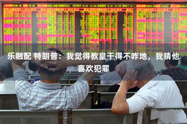 乐融配 特朗普：我觉得教皇干得不咋地，我猜他喜欢犯罪