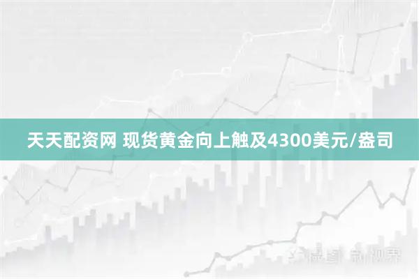 天天配资网 现货黄金向上触及4300美元/盎司